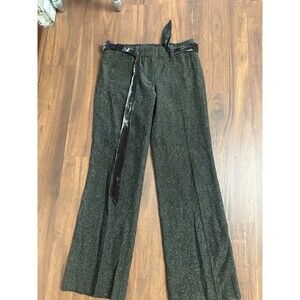 H&M Brown  tweed wide-leg trousers Sz 8